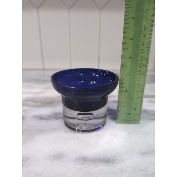 Party‎ Light Cobalt Blue Votive Holder, Tea Light Candle Holder, Bubble Glass - Picture 8 of 10